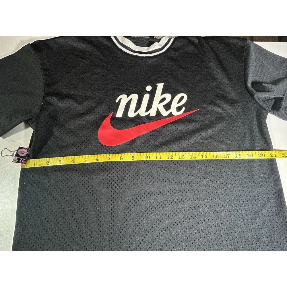 Men's Nike Heritage Mesh Logo‎ T-Shirt Nike Logo Black BV2932-010 Large
